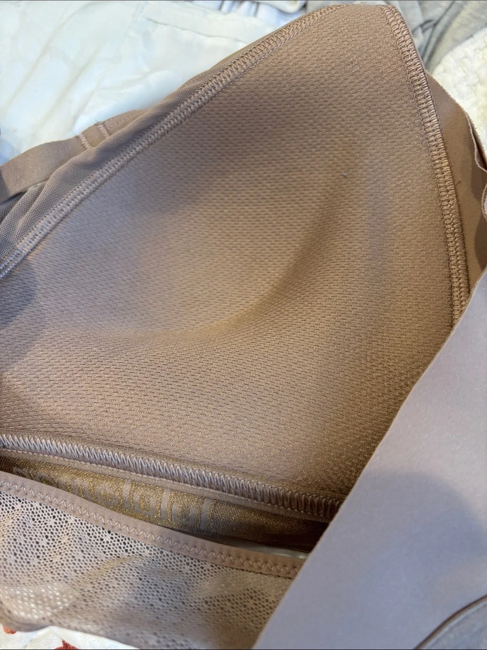 lululemon athletica Wireless Cross-Back push-up Bra in dark tan
